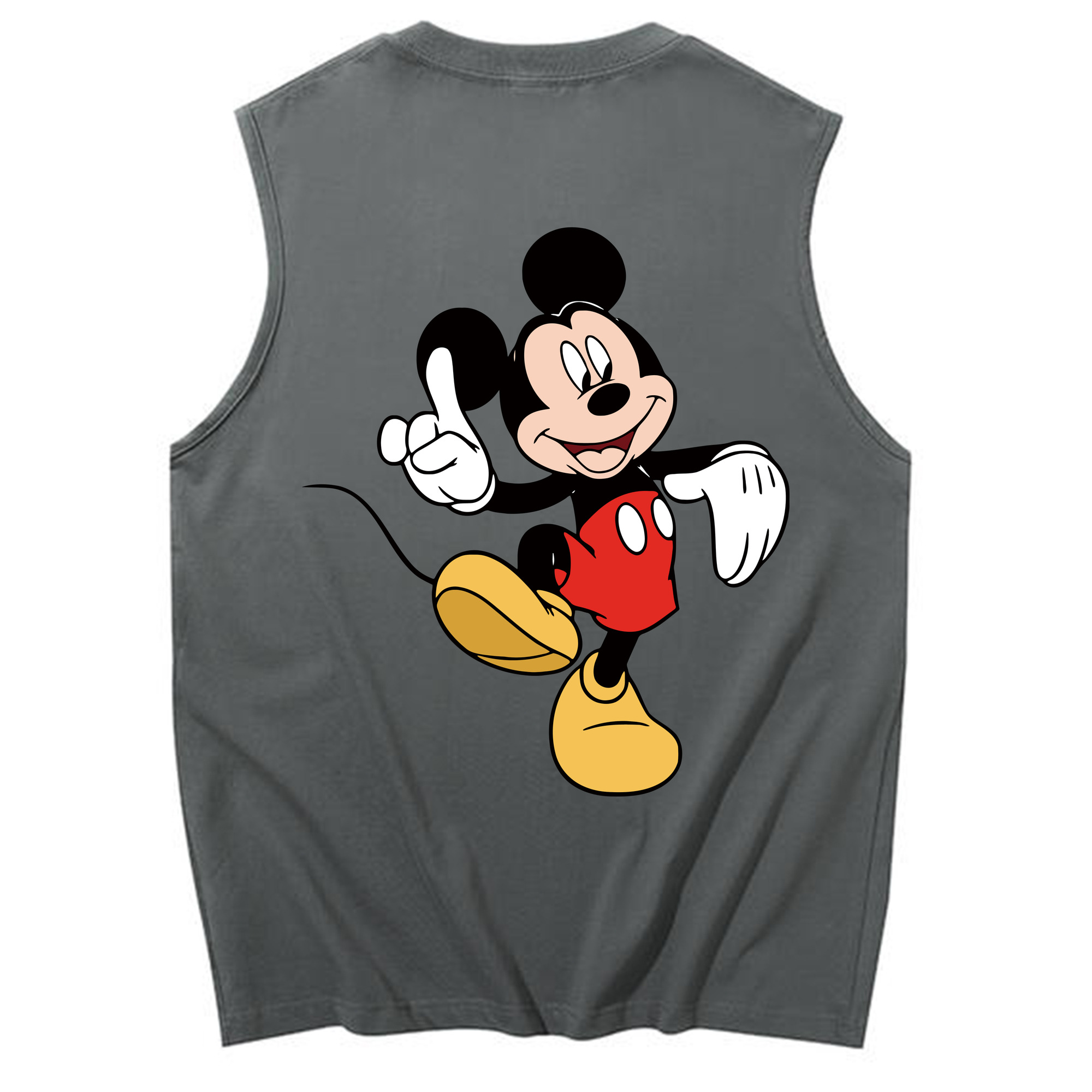 ミッキーマウス Mickey Mouse コットン100％タンクトップ（背面プリント）